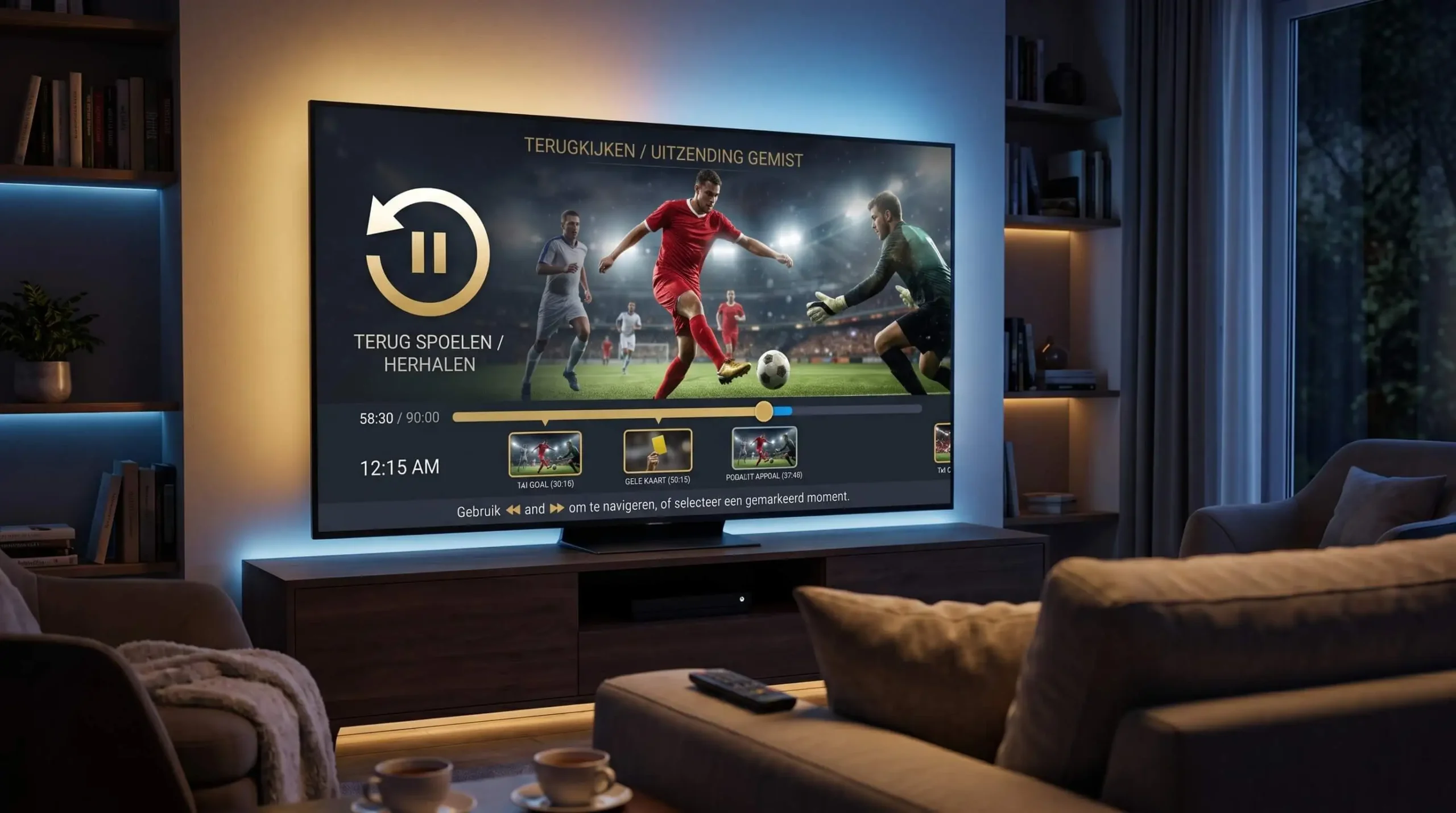 Catch-up en terugkijken met IPTV Nederland, kijk gemiste uitzendingen en wedstrijden terug